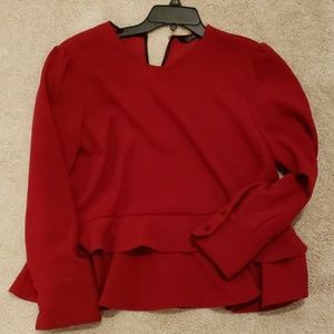 Dark red women's top